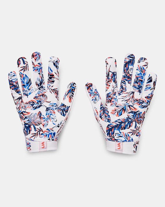 Youth UA F8 Football Gloves, White, pdpMainDesktop image number 1
